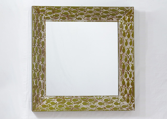 3D Square Accent Metal Wall Art Mirror