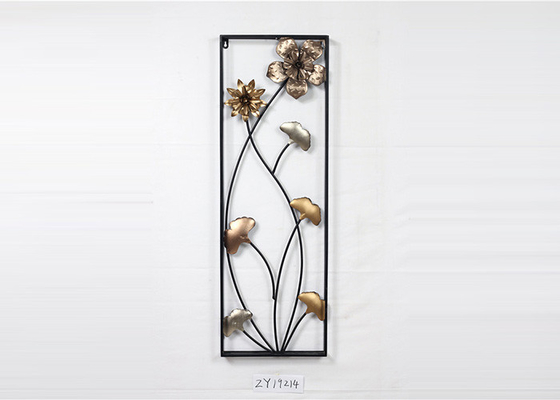 Customized Living Room Floral Bronze Wall Art Decor