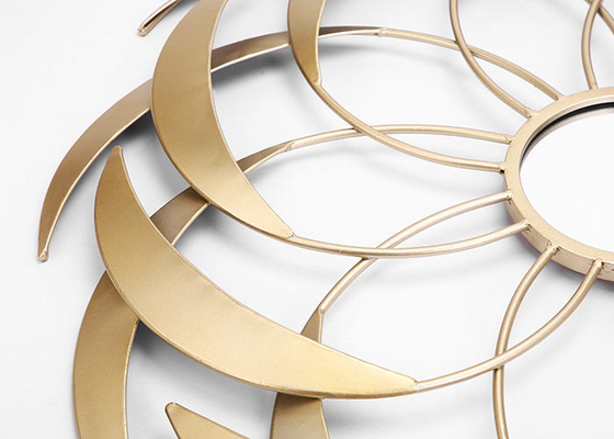 Modern Star Shape Luxury Gold Flower Wall Mirror
